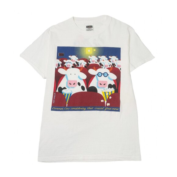Vintage Cows Movie Theatre Graphic Tee S - Picture 1 of 5